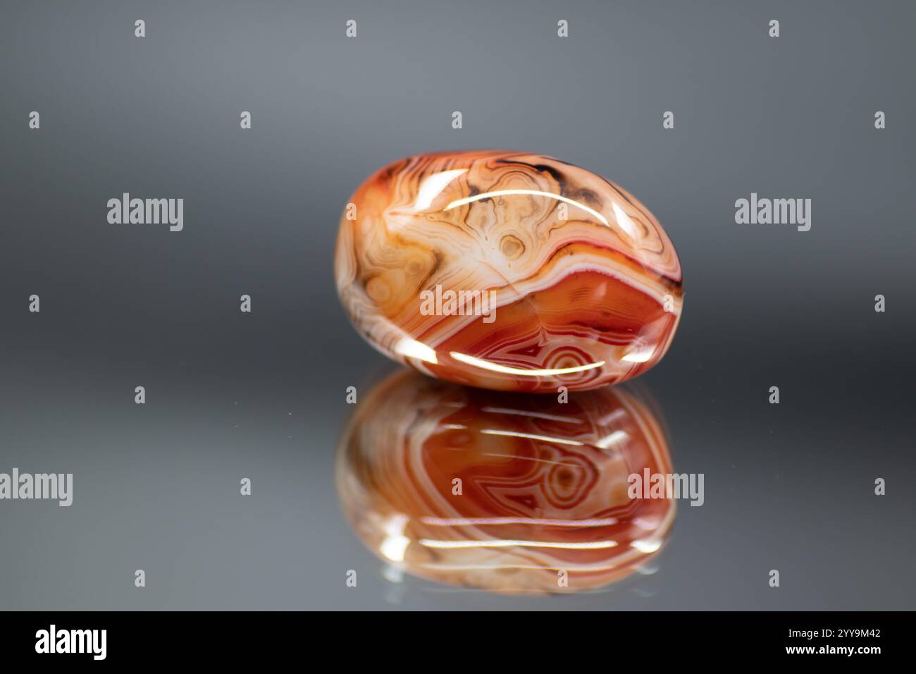 A natural electroplated agate crystal, beautifully polished and ...