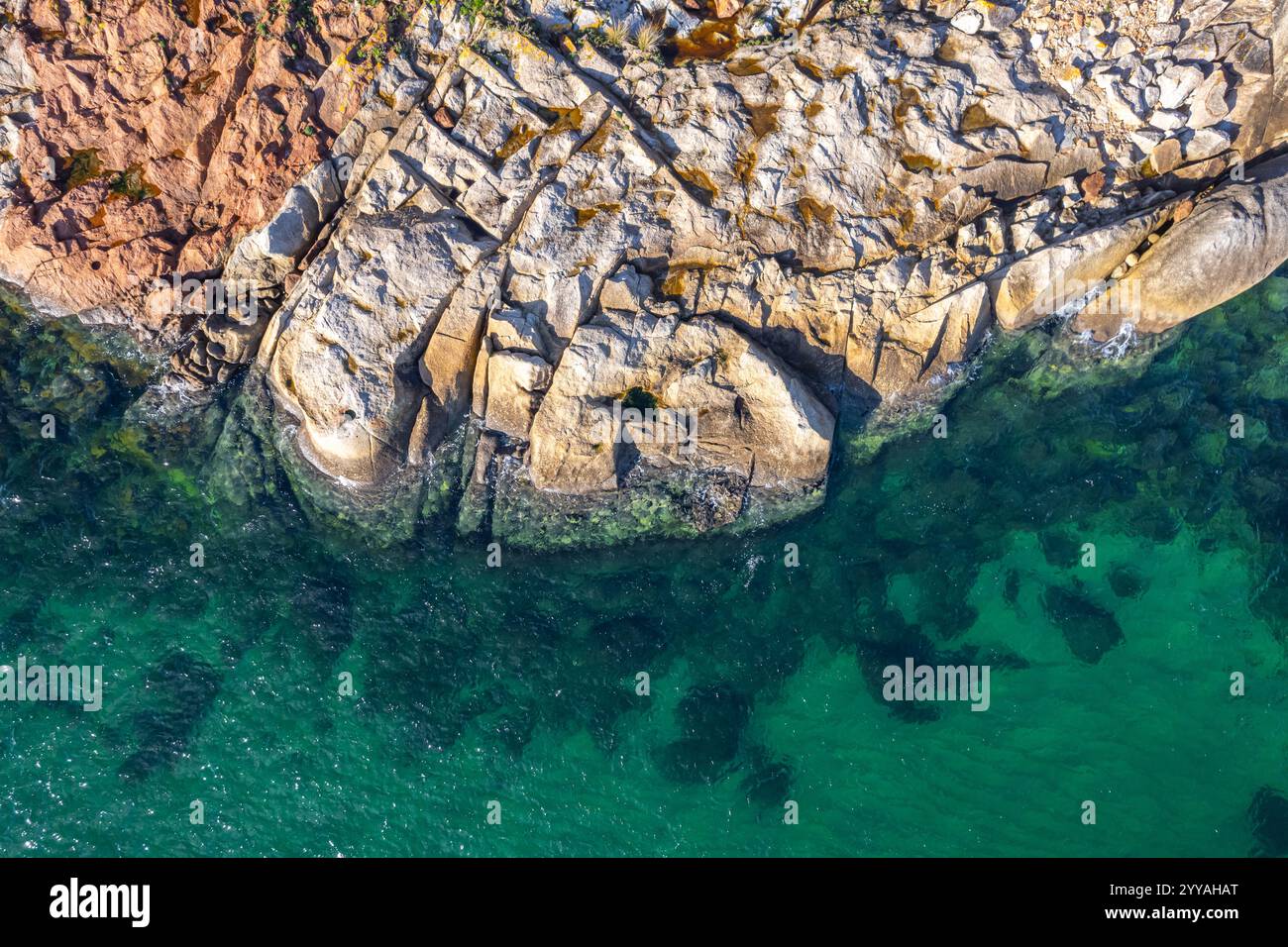 Sunny beach view rocky coastline hi-res stock photography and images ...