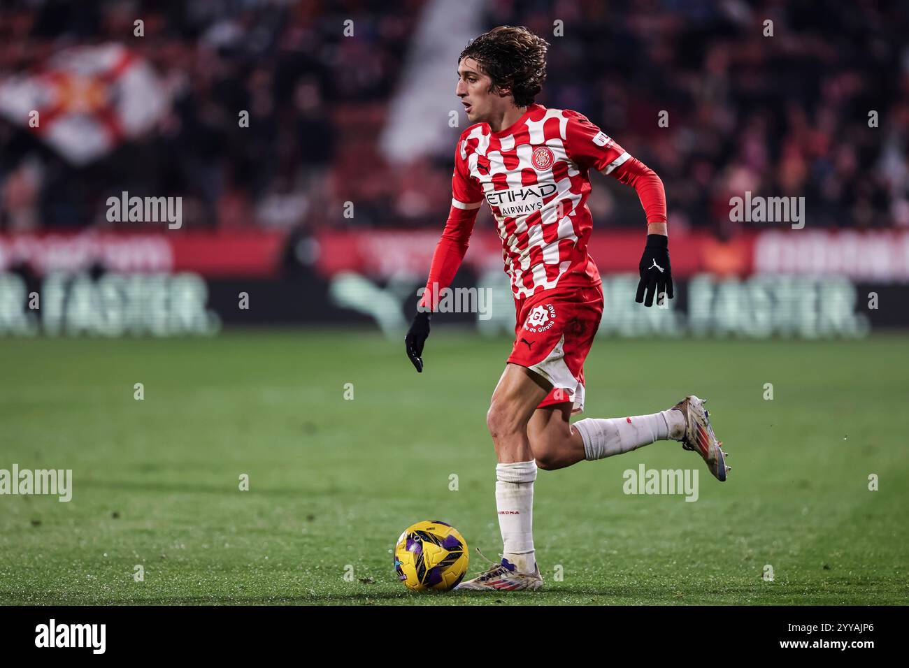 Bryan Gil of Girona FC in action during the Spanish league, La Liga EA ...