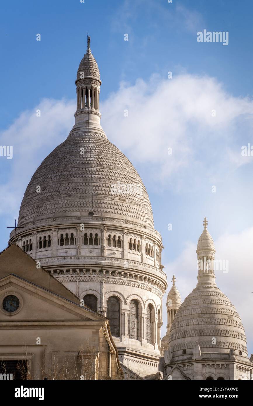 sacre-coeur-in-montmartre-quarter-paris-france-january-2023-stock
