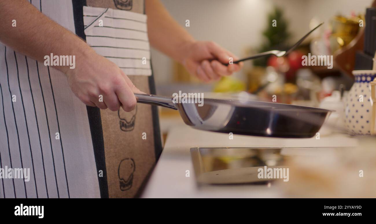 Flipping pancake close up hi-res stock photography and images - Alamy