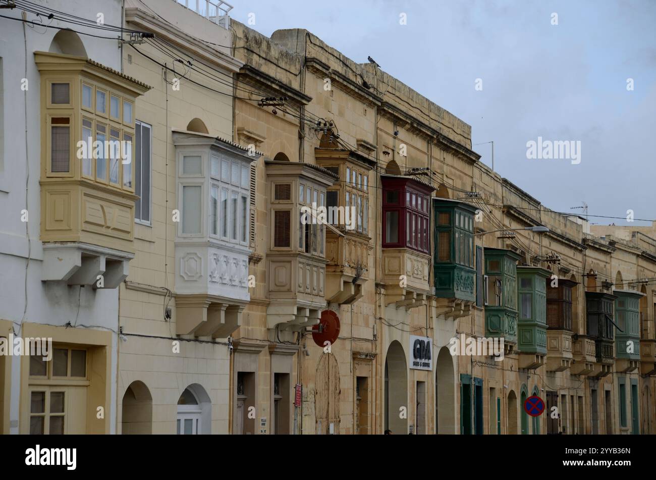 Victoria Rabat Streets Pope John Paul II street, Rabat-Victoria, Gozo, Malta, Europe Stock ...