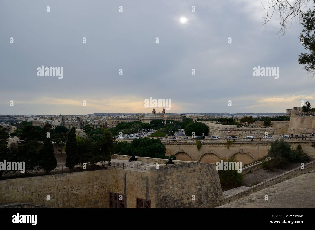 Floriana view from Upper Barrakka, Valletta, Malta, Europe Stock Photo