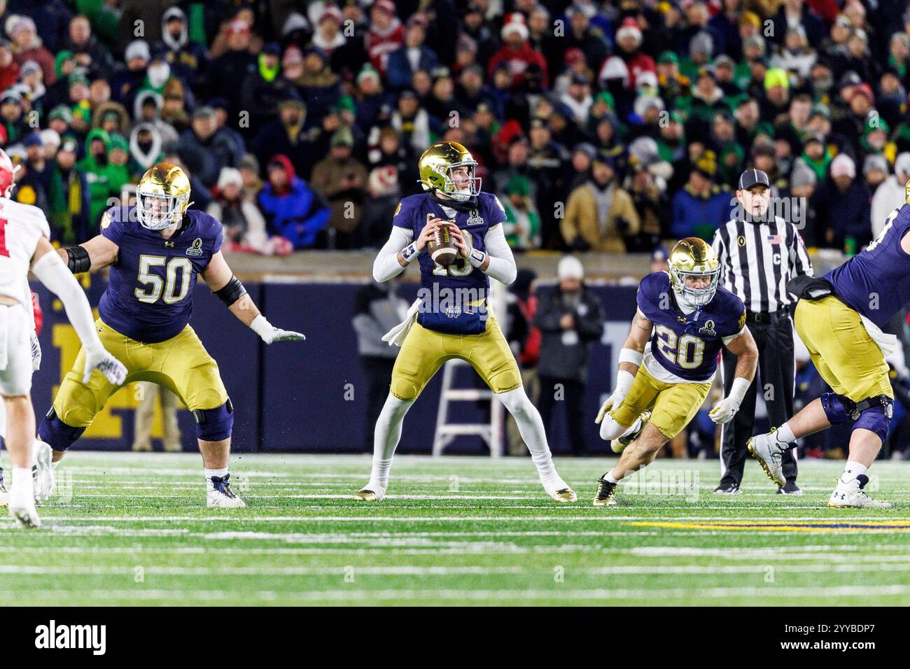 December 20, 2024 Notre Dame quarterback Riley Leonard (13) passes the