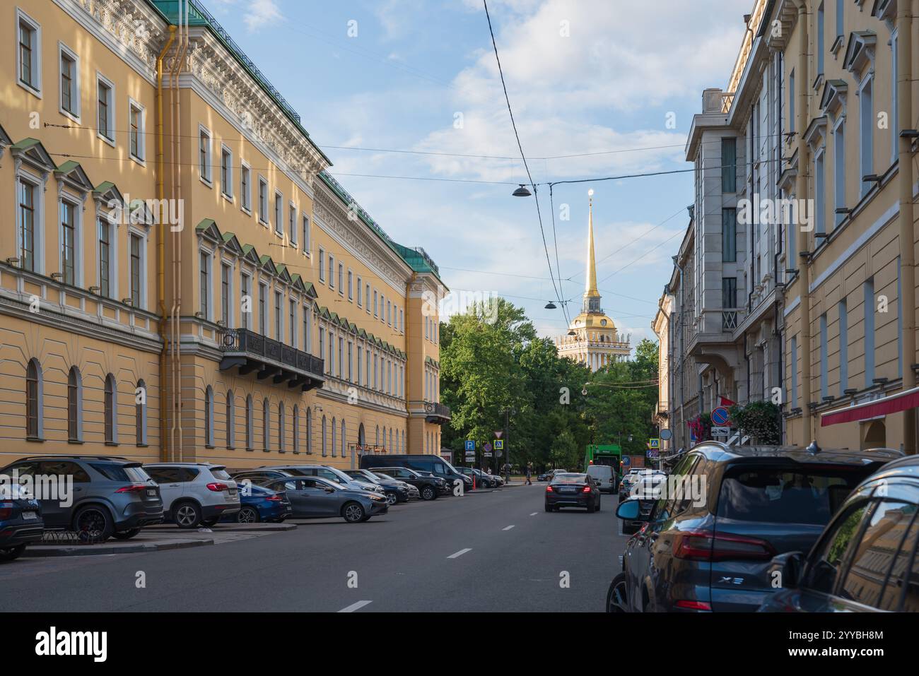 View of one of the streets in the historical part of the city of St ...