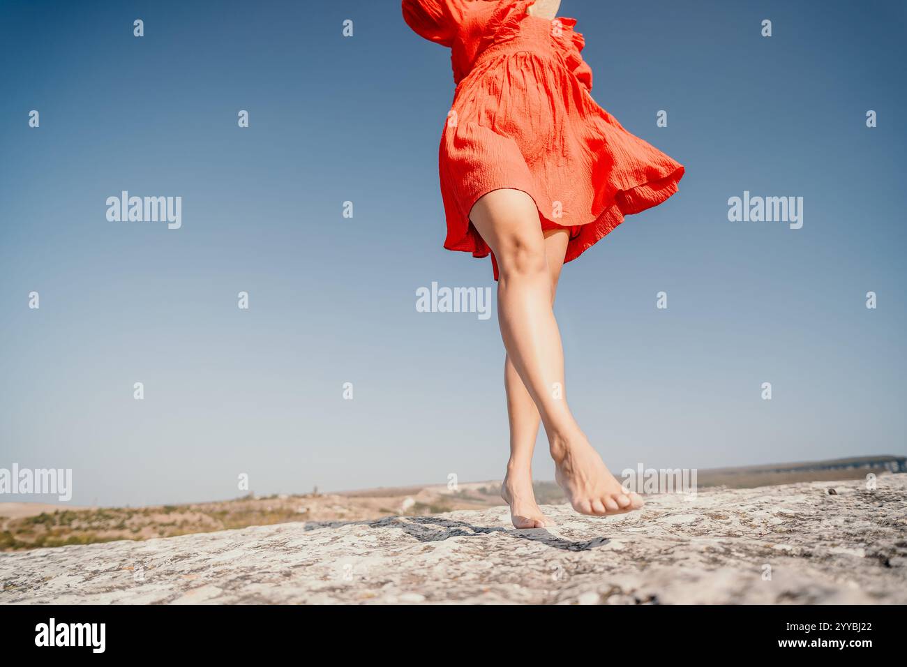 Happy woman rock style walking hi-res stock photography and images - Alamy