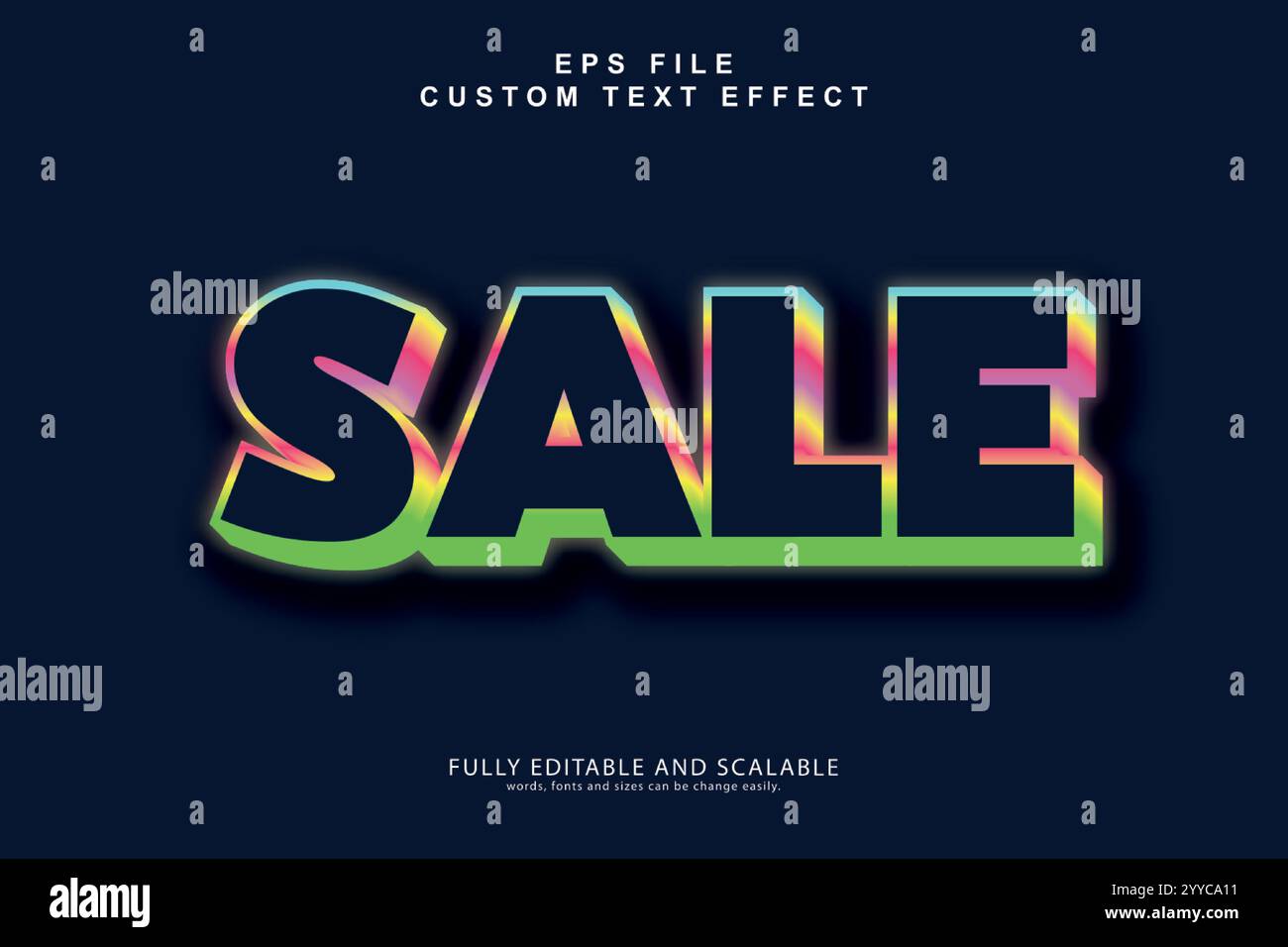 Text Stock 3D Text Effect Stock Vector Image & Art - Alamy