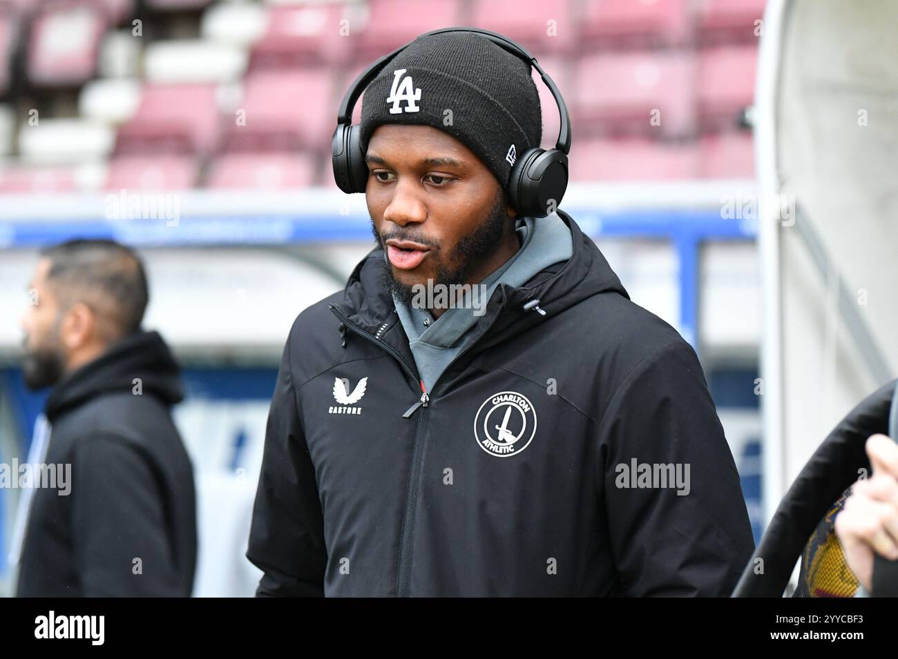 Northampton, England. 21st Dec 2024. Daniel Kanu before the Sky Bet EFL League One fixture between Northampton Town and Charlton Athletic at Sixfields Stadium. Kyle Andrews/Alamy Live News Stock Photo