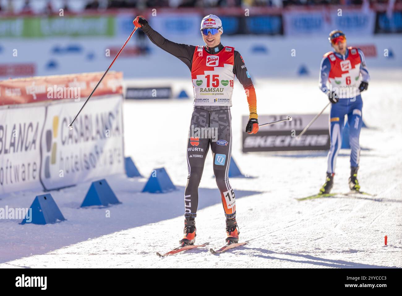 Ramsau. Am. Dachstein, Austria. 21st Dec, 2024. RAMSAU. AM. DACHSTEIN, AUSTRIA - DECEMBER 21: Vinzenz Geiger of Germany during FIS World Cup Nordic Combined Ramsau Men's - Individual Gundersen HS96/10km Ramsau am Dachstein on December 21, 2024 in Ramsau. am. Dachstein, Styria.241221 SEPA 12 056 - 20241221 PD4176 Credit: APA-PictureDesk/Alamy Live News Stock Photo