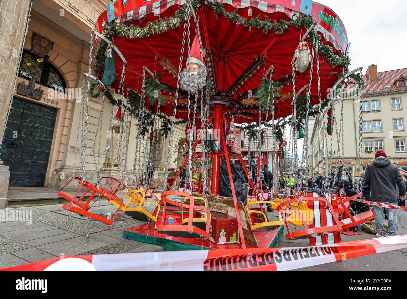 Magdeburger Weihnachtsmarkt am Tag nach dem Anschlag. *** Magdeburg