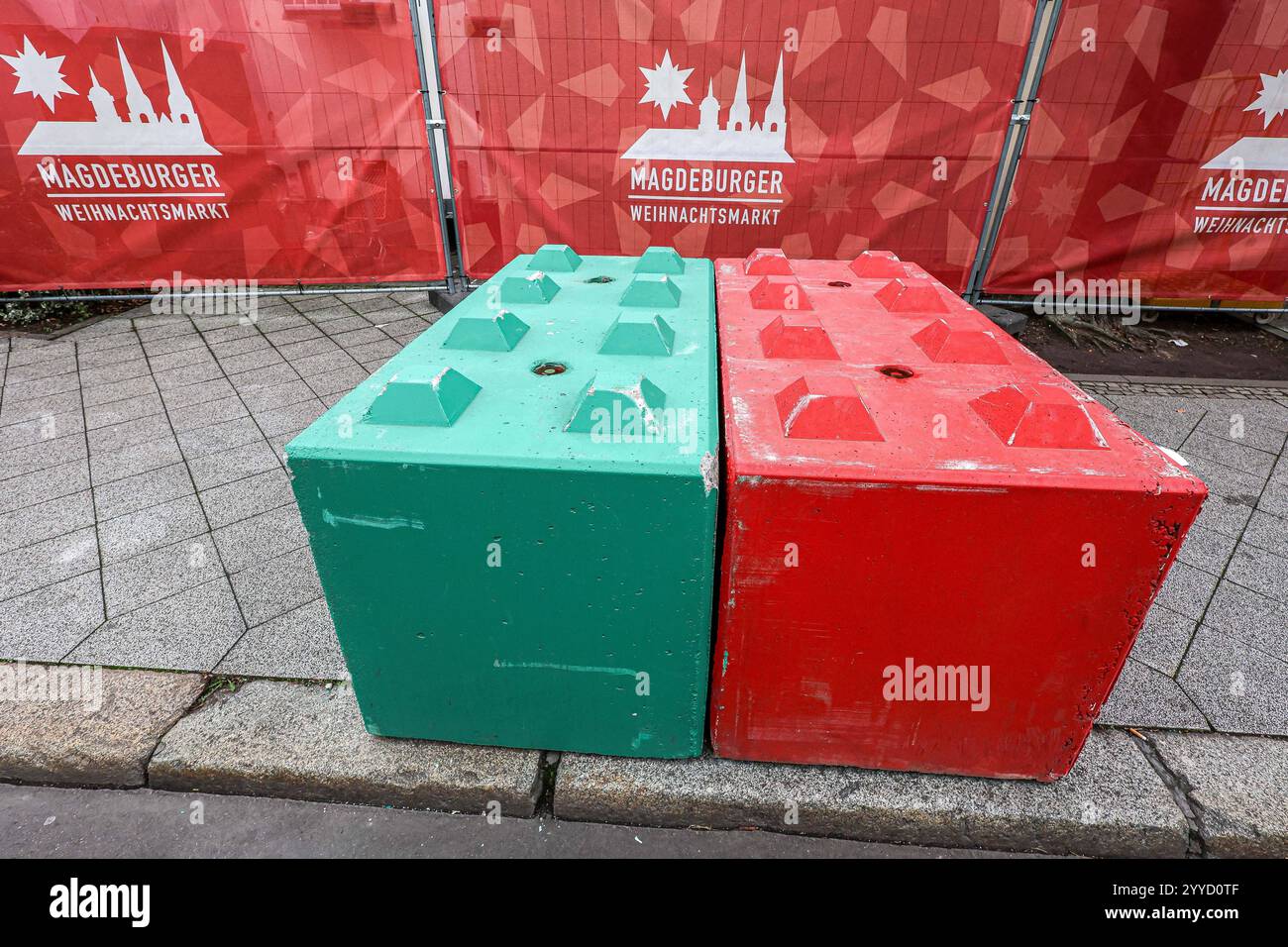 Magdeburger Weihnachtsmarkt am Tag nach dem Anschlag. *** Magdeburg