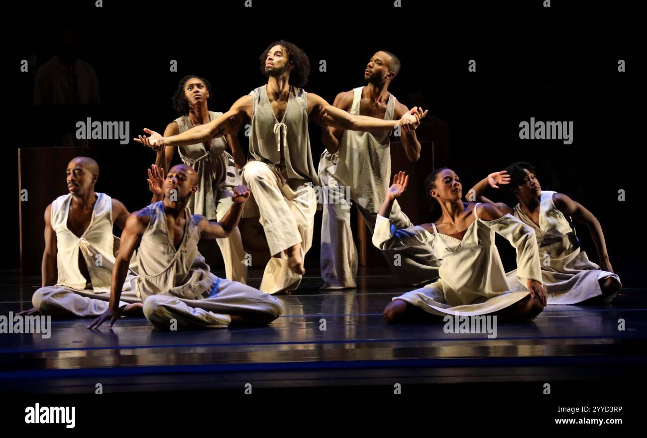 Alvin Rochell Mitchell Renton December 20, 2024, New York, New York, USA: Alvin Ailey Dancers (L-R ...