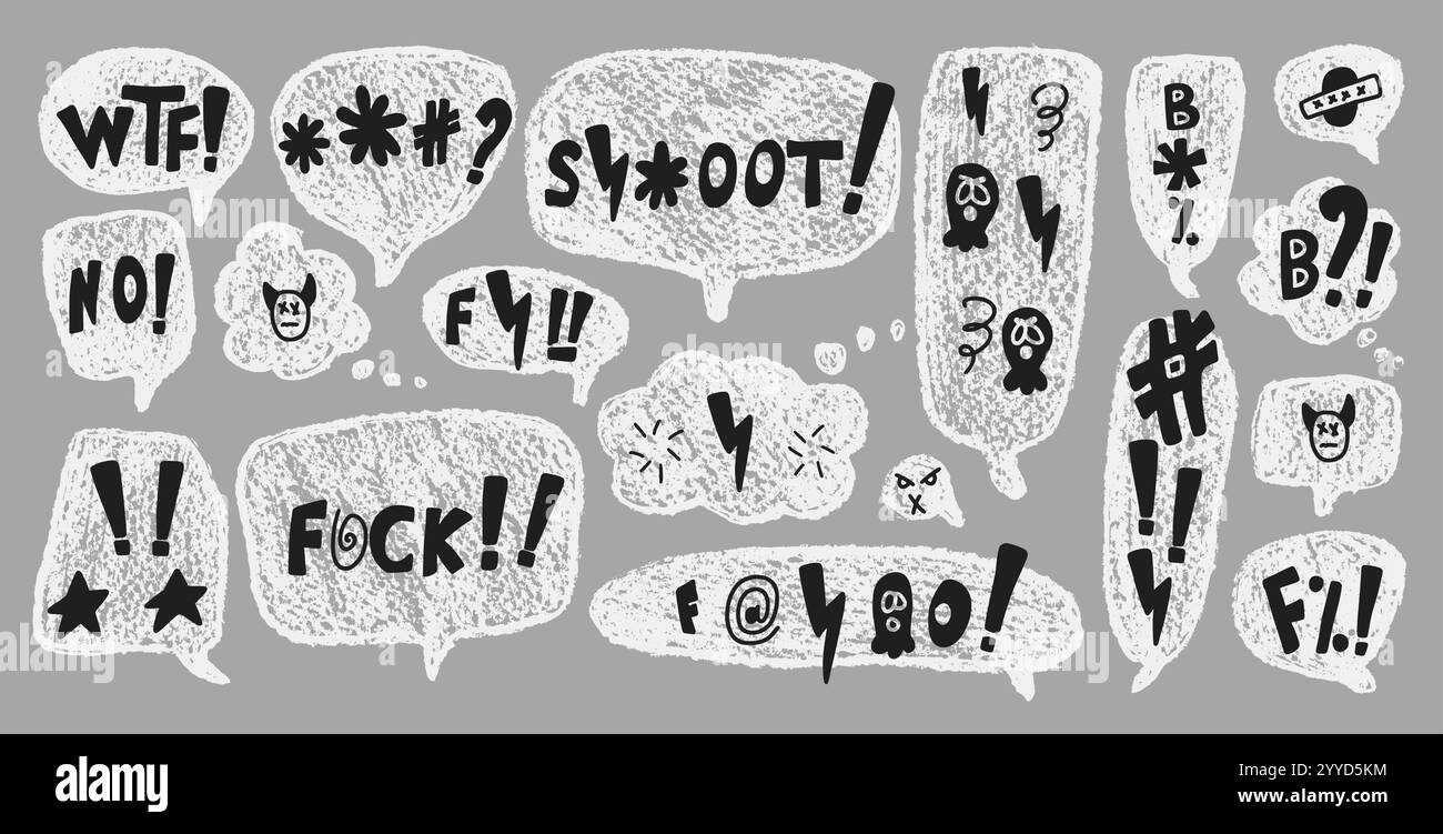Harsh words Stock Vector Images - Alamy