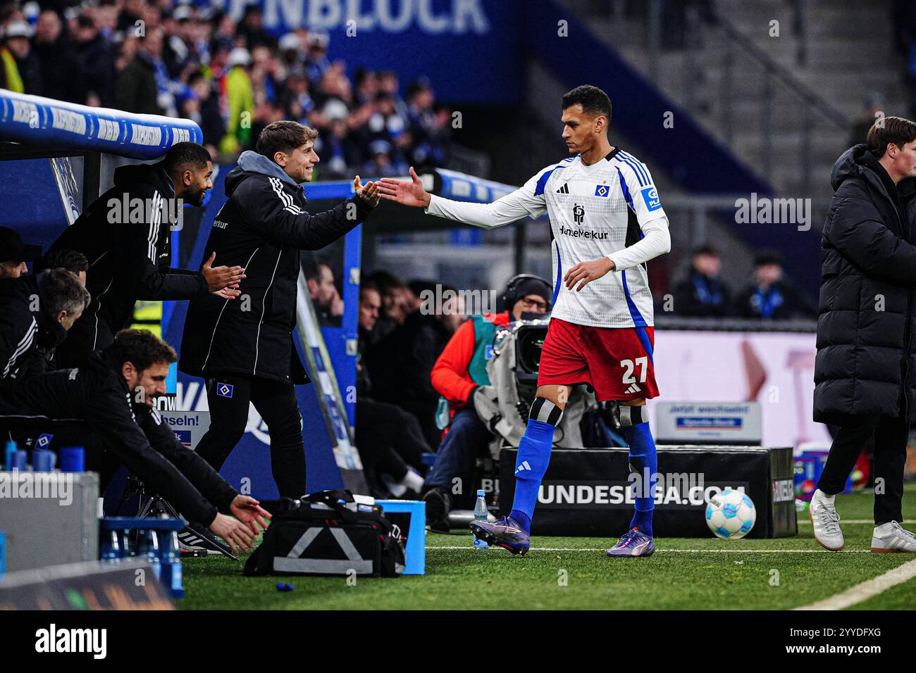 Loic Fave (Hamburger SV, Co-Trainer), Davie Selke (Hamburger SV, #27 ...