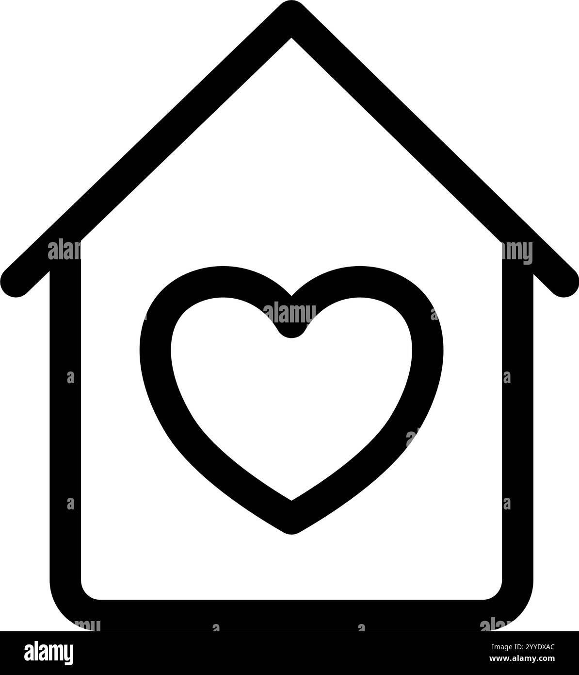Heart linear vector icon Stock Vector Images - Alamy