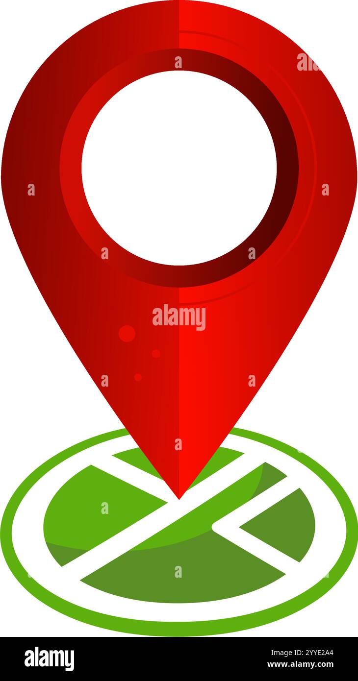 red map pointer, map pin 3D Stock Vector Image & Art - Alamy