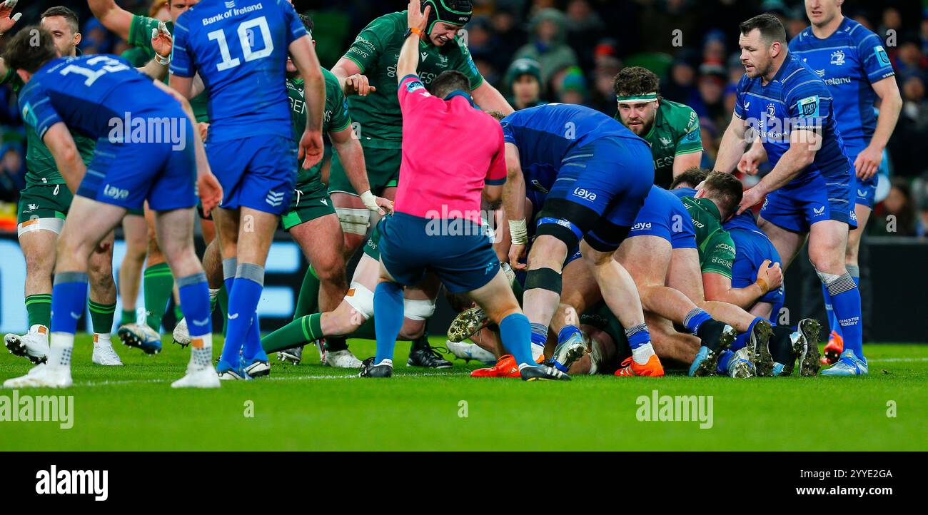 21st December 2024; Aviva Stadium, Dublin, Ireland; United Rugby