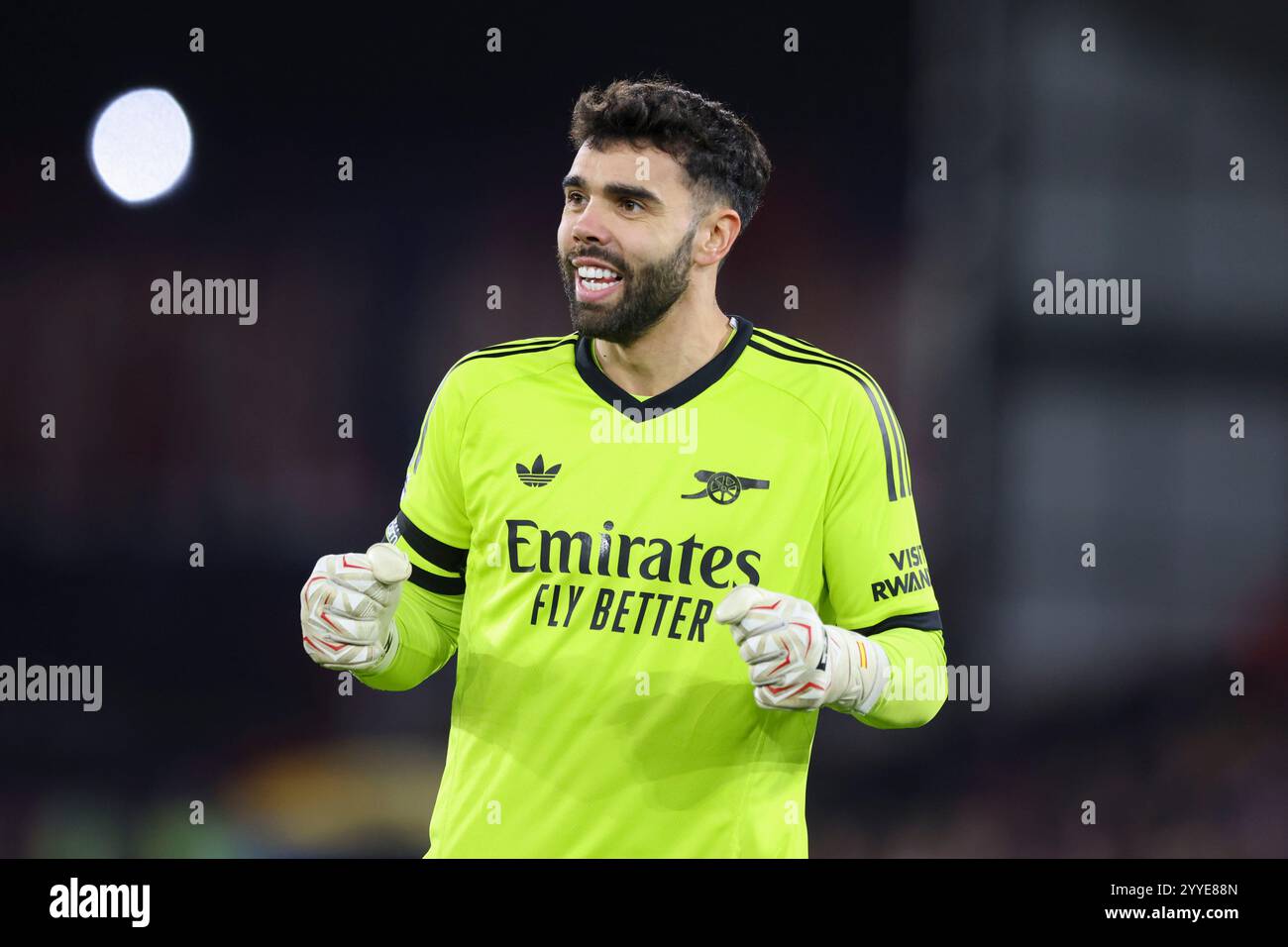 David Raya Gabriel David Raya of Arsenal celebrates the first goal of his team mate ...