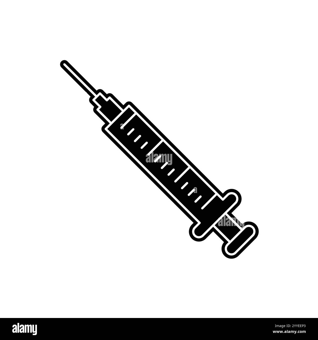 syringe flat icon vector illustration Stock Vector