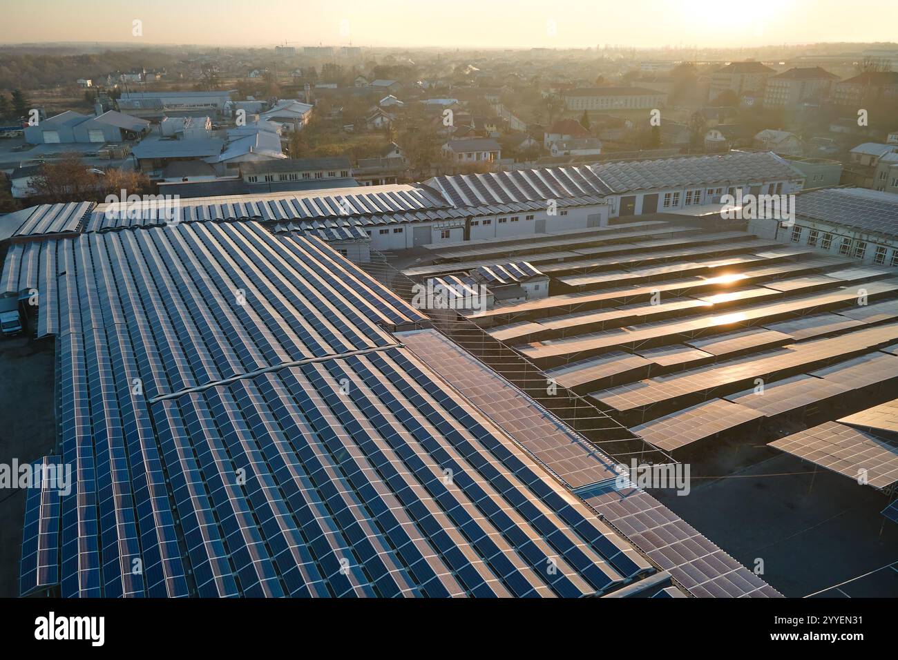 Aerial view solar thermal farm hi-res stock photography and images - Alamy