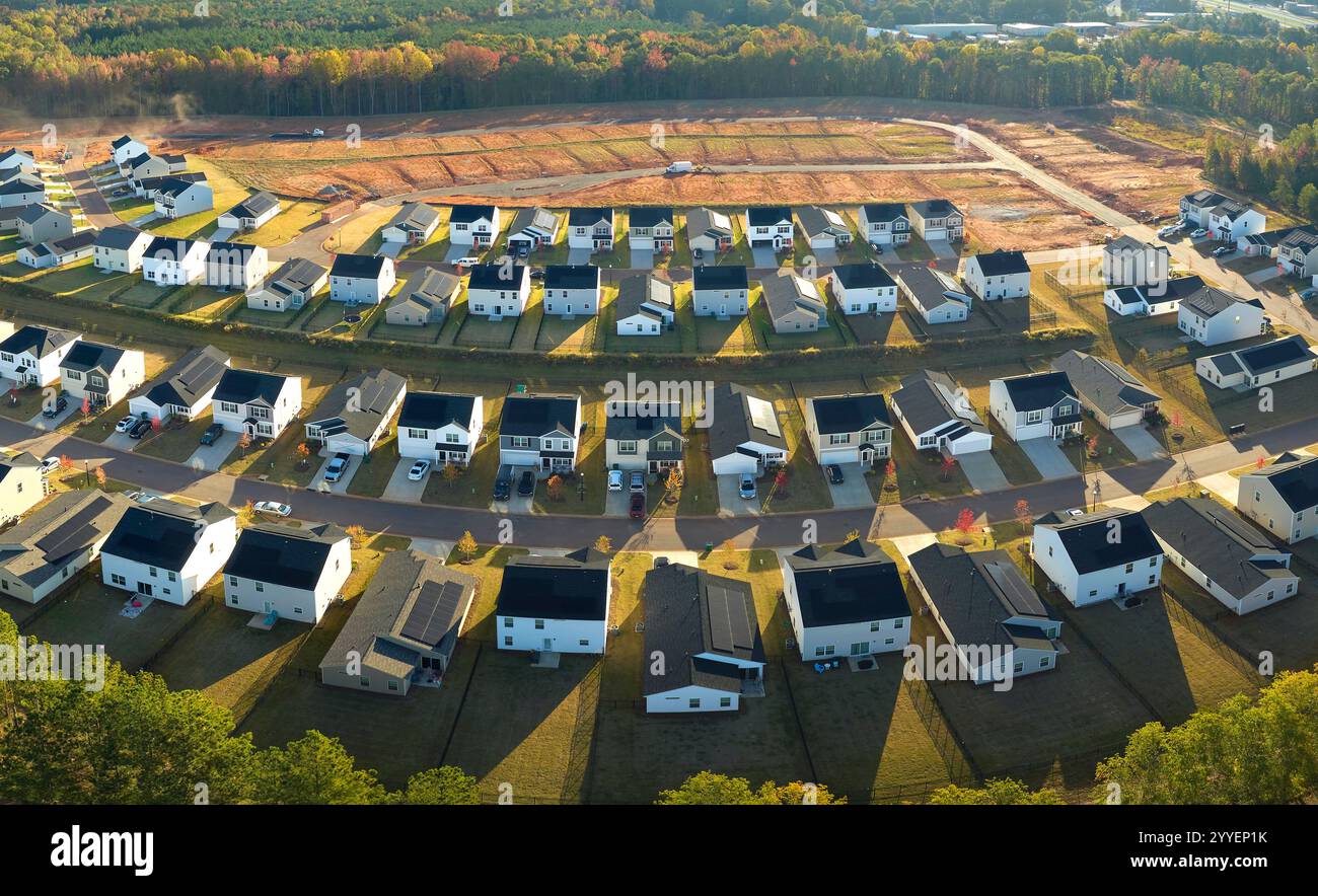 Ground prepared for building of new residential houses in South ...