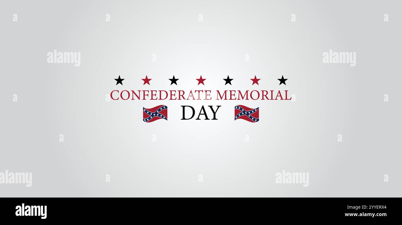 Remembering Confederate Heroes Day on January 19th Stock Vector