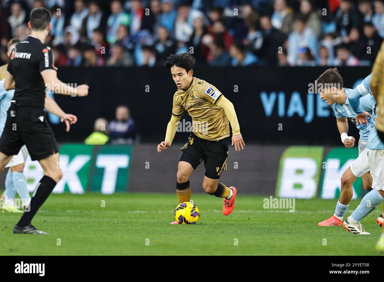 Vigo, Spain. 21st Dec, 2024. Takefusa Kubo (Sociedad) Football/Soccer : Spanish "La Liga EA Sports" match between RC Celta de Vigo 2-0 Real Sociedad at the Estadio Abanca Balaidos in Vigo, Spain . Vigo, Spain. 21st Dec, 2024. Takefusa Kubo (Sociedad) Football/Soccer : Spanish "La Liga EA Sports" match between RC Celta de Vigo 2-0 Real Sociedad at the Estadio Abanca Balaidos in Vigo, Spain .
