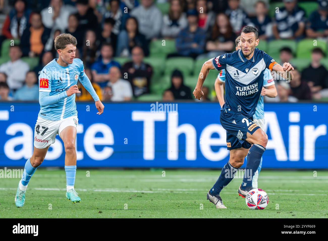 Melbourne, Australia. 21st Dec, 2024. Melbourne Victory's Captain ...