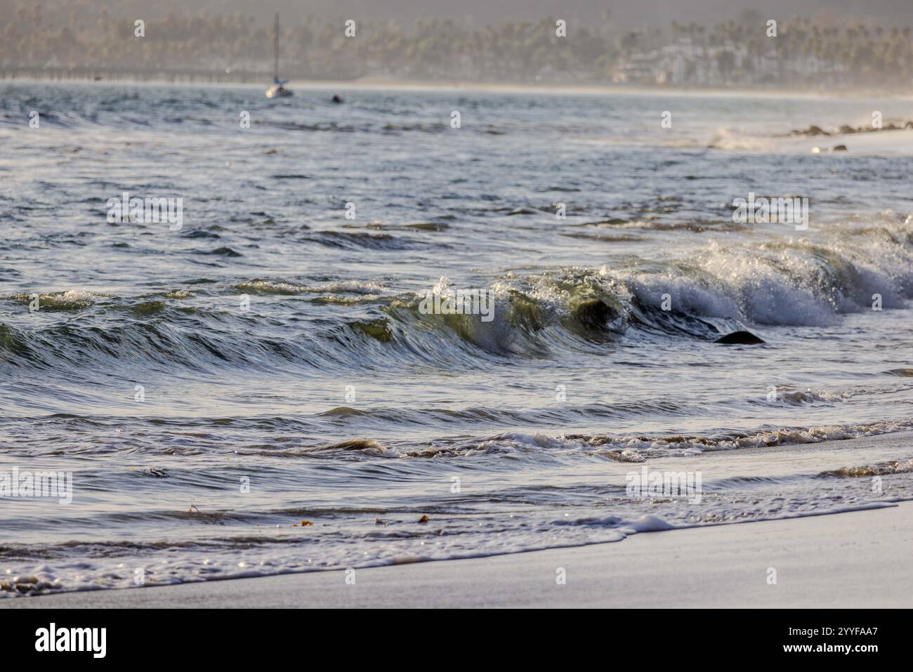 December 21, 2024, Montecito, California, U.S.A The Pacific Ocean at