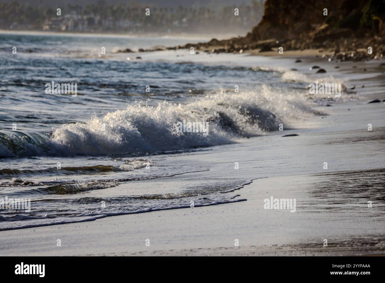 December 21, 2024, Montecito, California, U.S.A The Pacific Ocean at