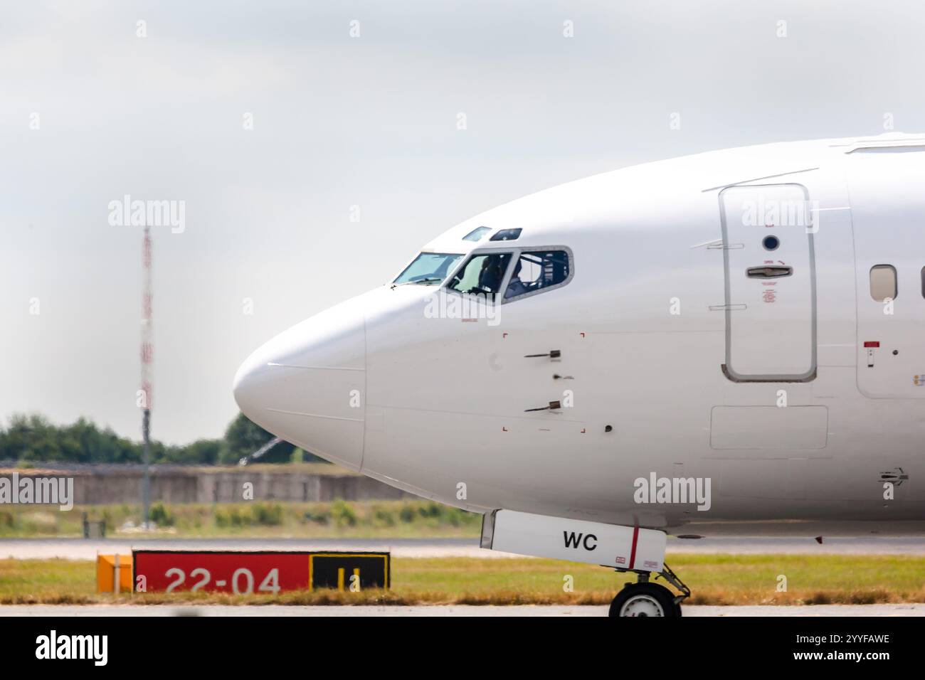 G-POWC Titan Airways Boeing 737-33A QC London Stansted UK 20-06-2018 - Stock Image