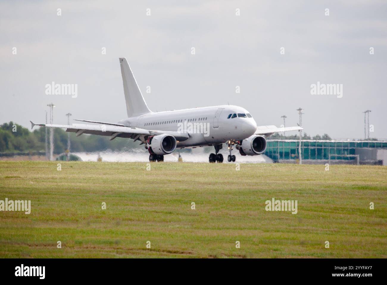 G-EUNB Titan Airways Airbus A318-112 London Stansted UK 20-06-2018 - Stock Image