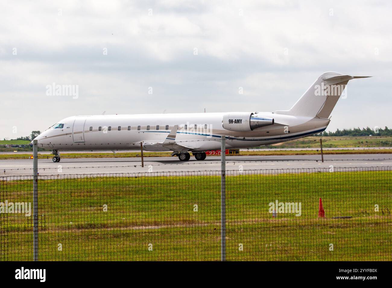 9H-AMY Bombardier CRJ-200 London Stansted UK 20-06-2018 - Stock Image