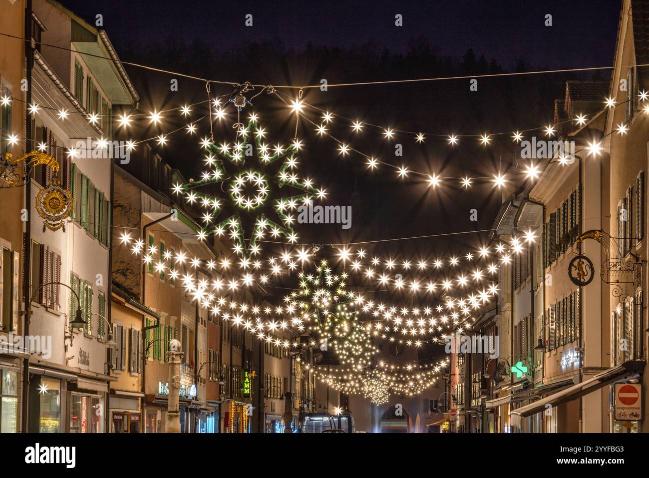 Switzerland, Baselland, Laufental, Laufen district, town, Advent ...