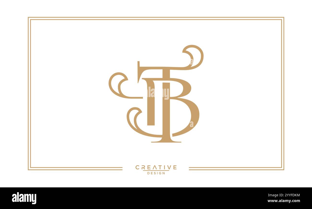 TB, BT, T, B, Abstract Letters Logo Monogram Stock Vector
