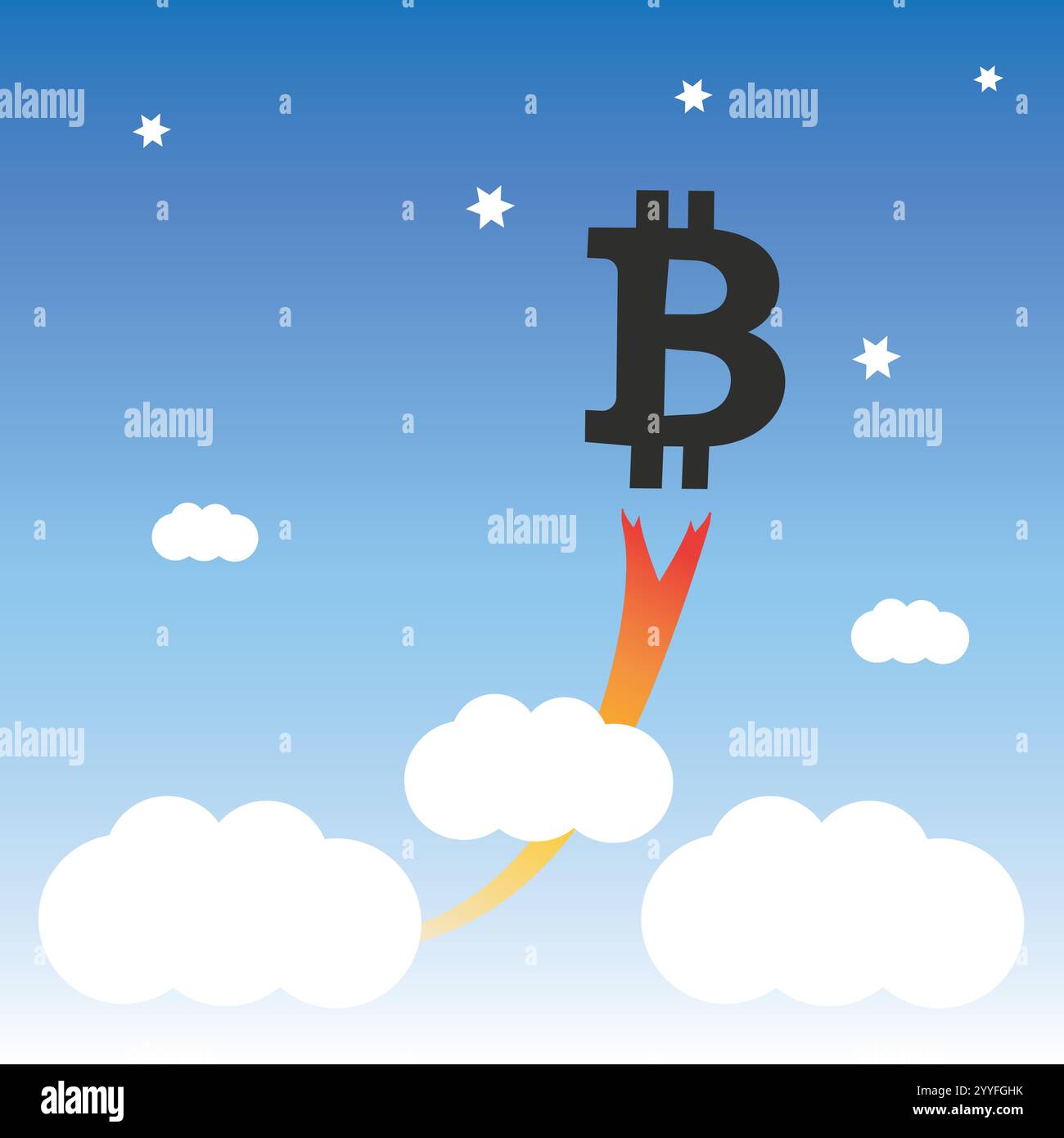 Blue sky bitcoin hi-res stock photography and images - Alamy