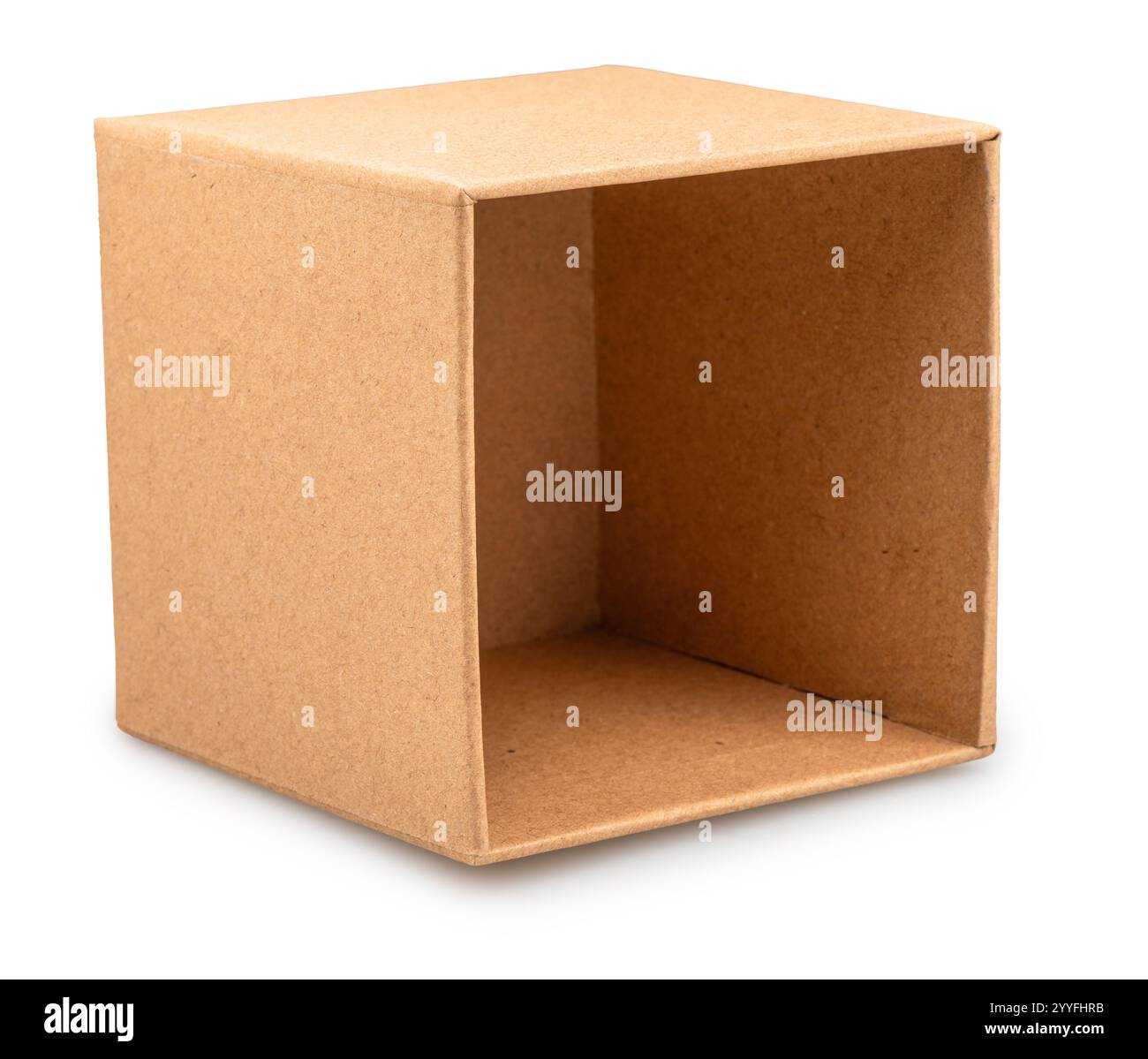 Open empty cardboard gift box isolated on white background. File ...