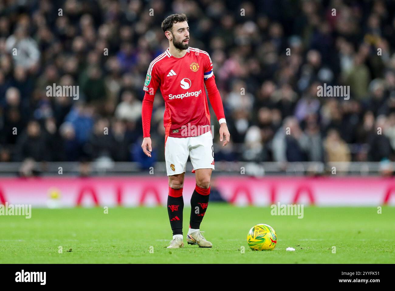 Manchester United midfielder Bruno Fernandes (8) during the Tottenham