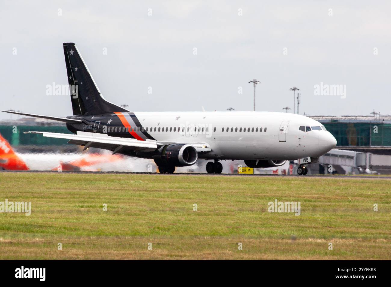 G-POWS Boeing 737-436SF Titan Airways London Stansted UK 20-06-2018 - Stock Image
