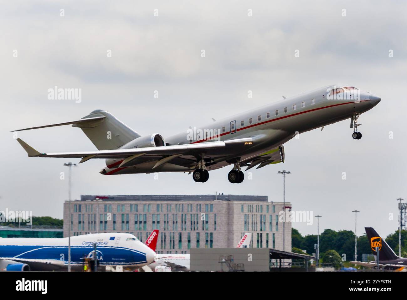 9H-AMY Bombardier CRJ-200 London Stansted UK 20-06-2018 - Stock Image