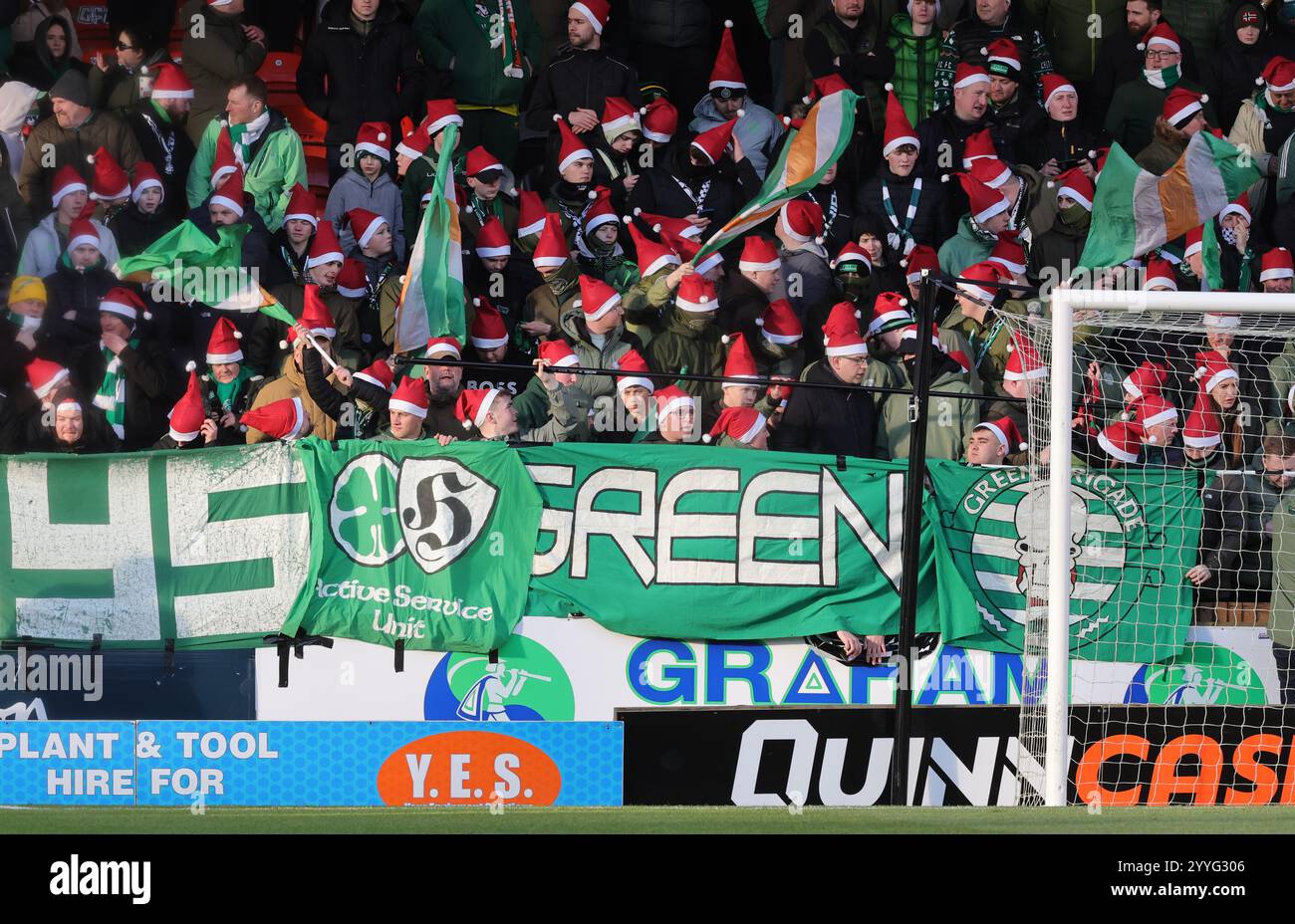 Celtic fans before the William Hill Premiership match at Tannadice Park ...