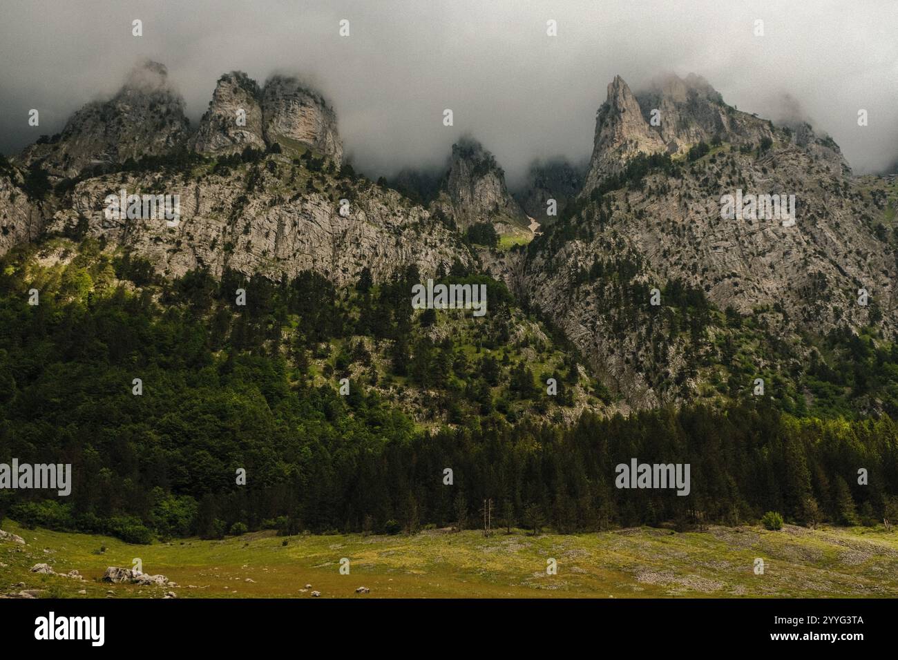 Albanian alps, Peaks of the Balkans trail Stock Photo - Alamy