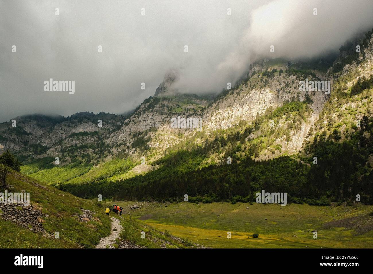 Albanian alps, Peaks of the Balkans trail Stock Photo - Alamy