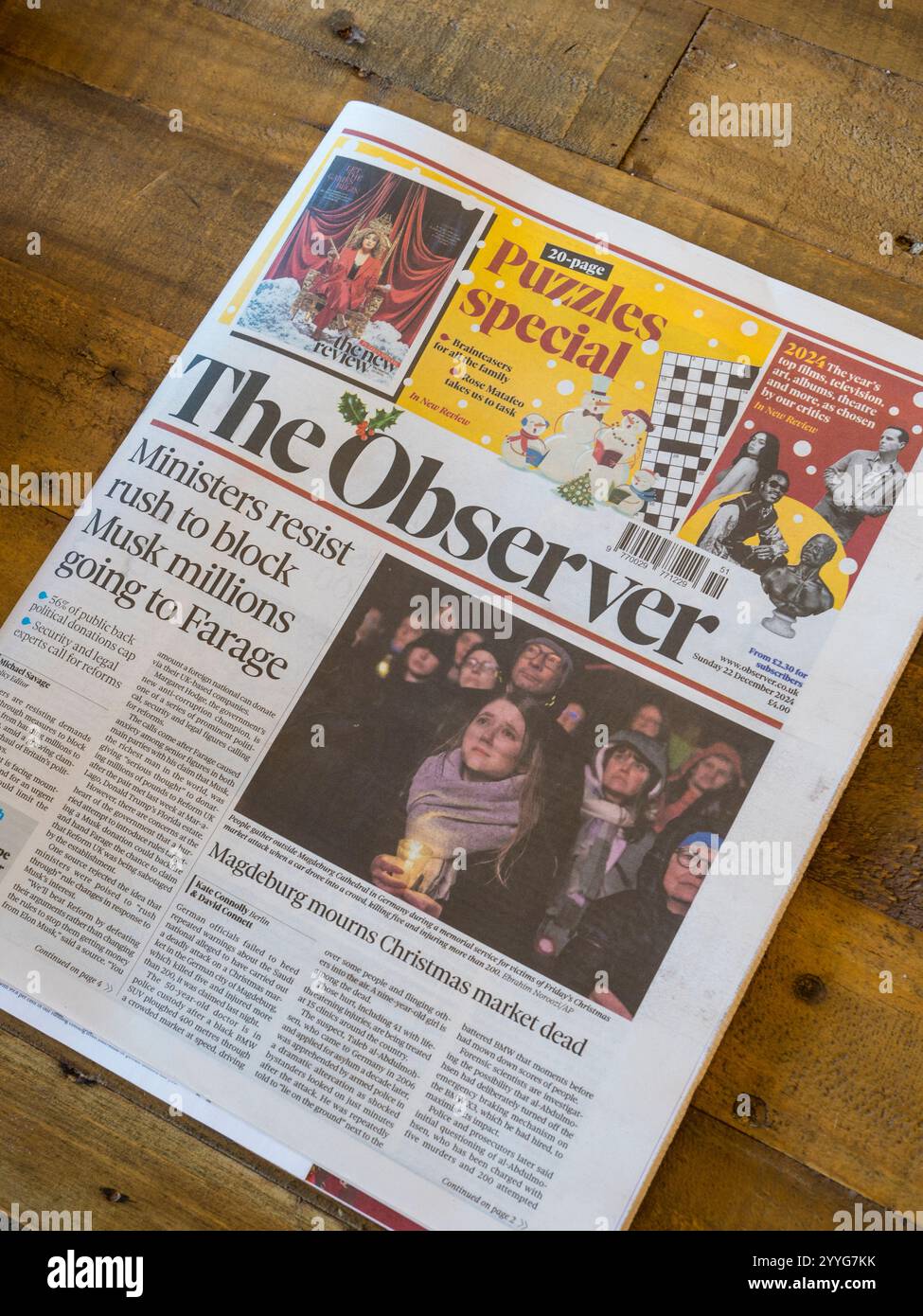 The Observer Sunday Newspaper, Now Owned by Tortoise Media, an Online News Company. Stock Photo