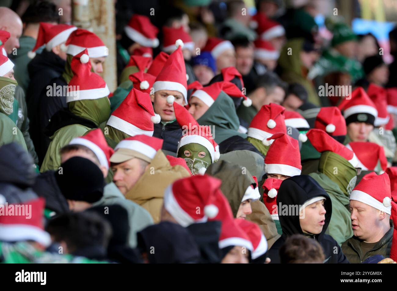Celtic fans during the William Hill Premiership match at Tannadice Park ...