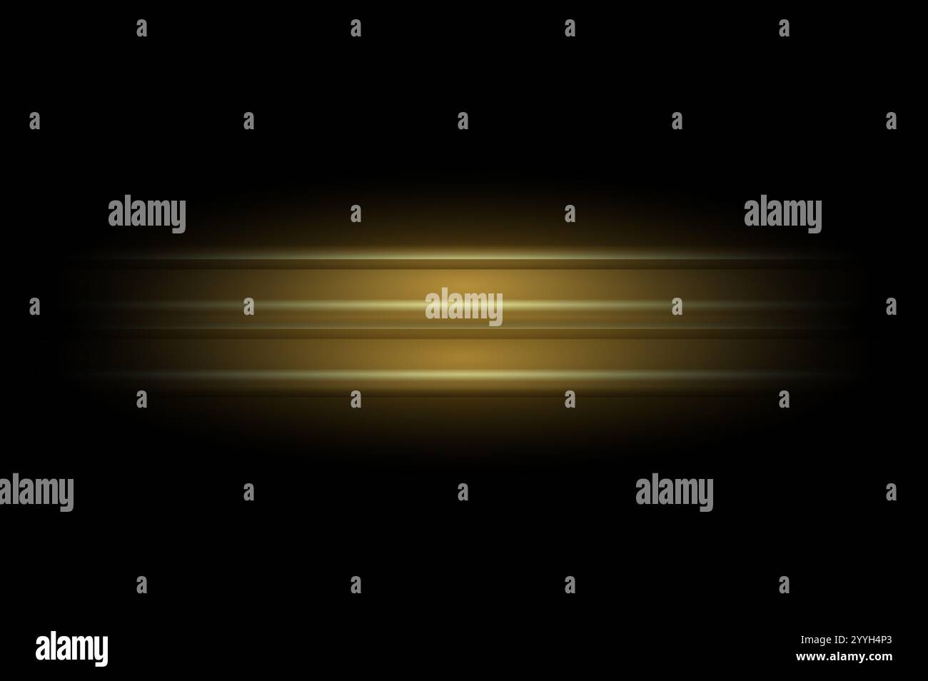 Golden Light Streaks with Sparkling Particles on Black Background ...