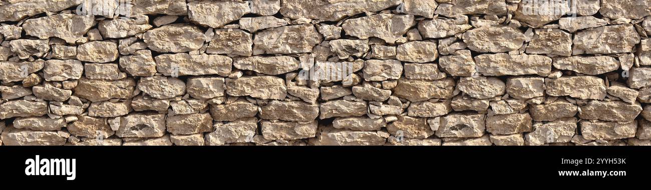 Stone masonry wall texture panoramic  backgound Stock Photo
