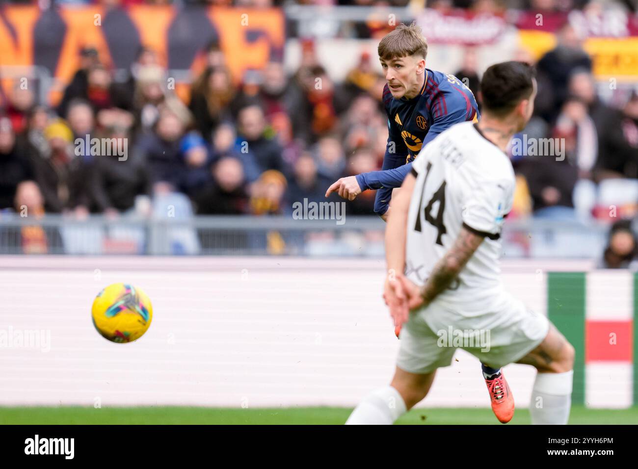 Rome Italy 22nd Dec 2024 Alexis Saelemaekers Of AS Roma Scores rome-italy-22nd-dec-2024-alexis-saelemaekers-of-as-roma-scores