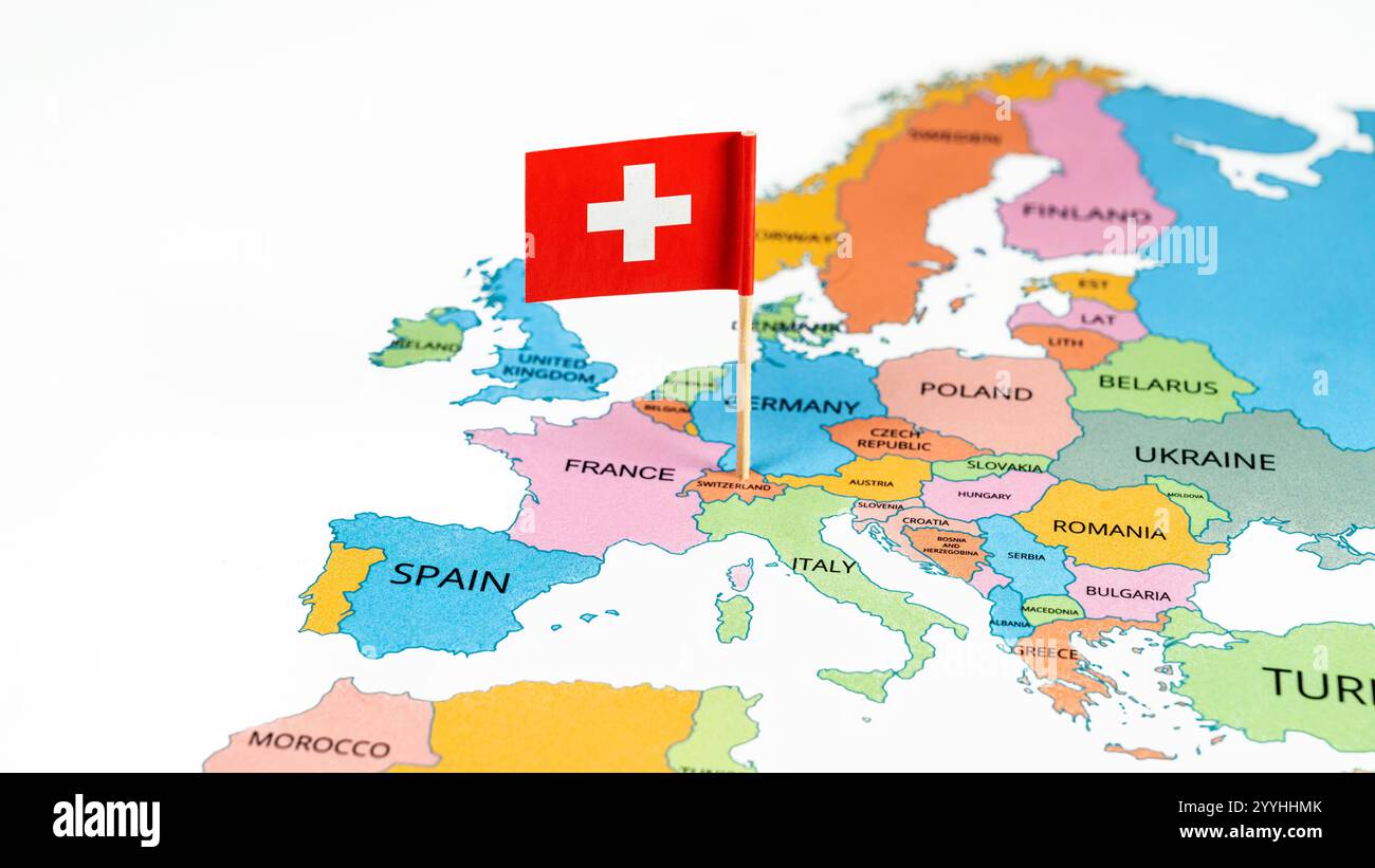 Italy austria switzerland map hi-res stock photography and images - Alamy