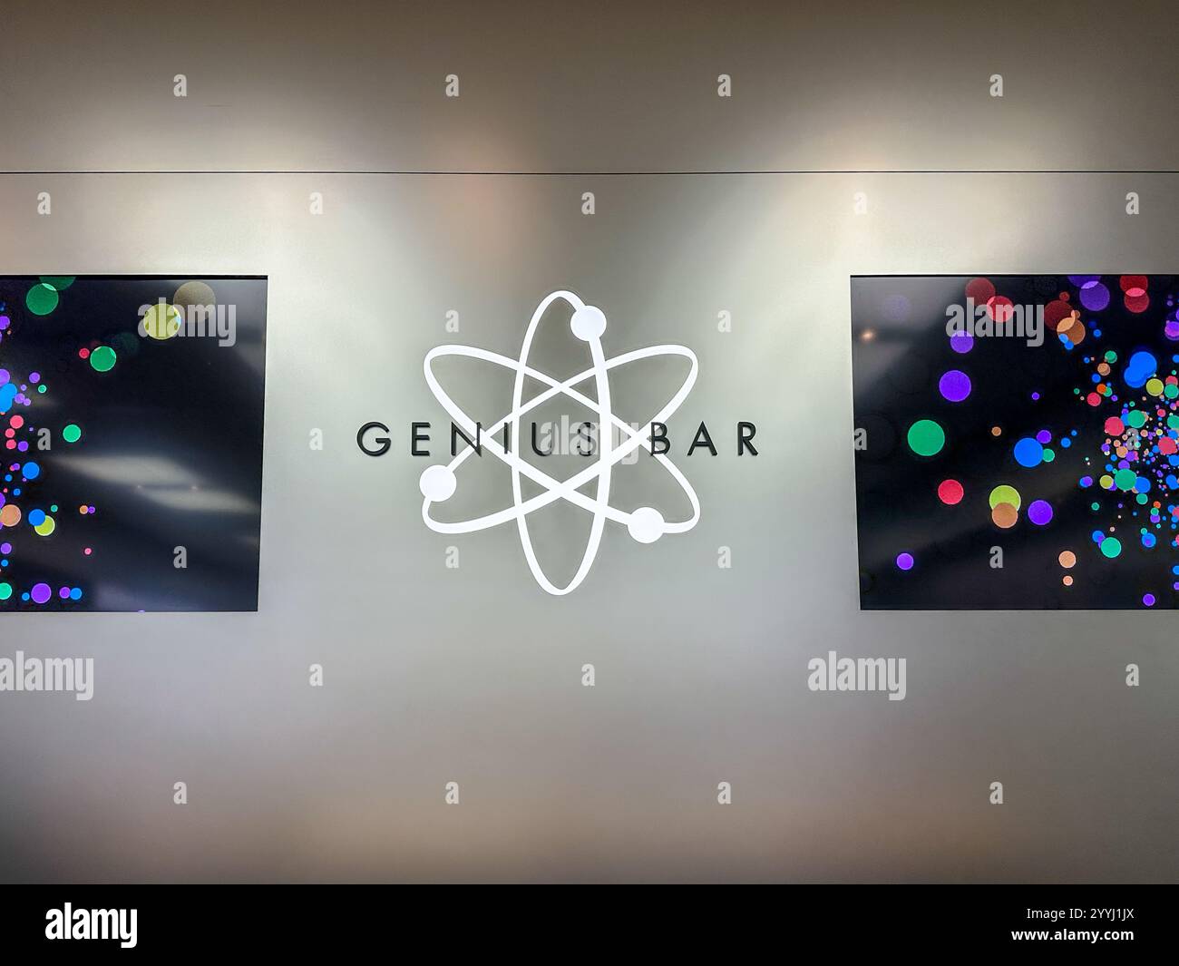 Apple Store Genius Bar - Smartphone Captured Stock Image